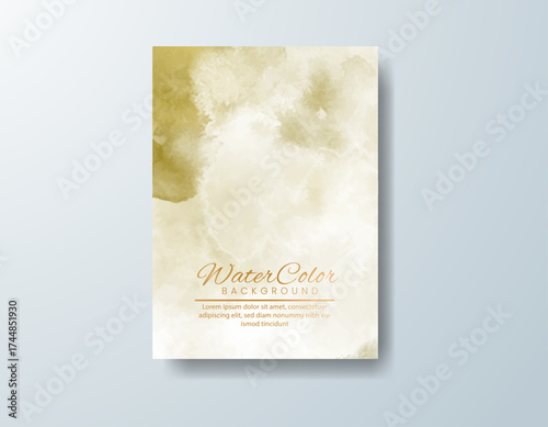 Cards with watercolor background. Design for your cover, date, postcard, banner, logo.
