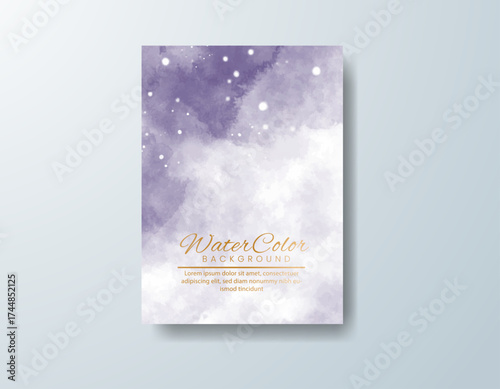 Cards with watercolor background. Design for your cover, date, postcard, banner, logo.