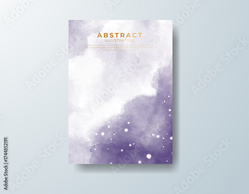 Cards with watercolor background. Design for your cover, date, postcard, banner, logo.