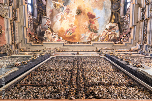 San Bernardino alle Ossa, Milan — Baroque Ossuary Chapel with Skull Walls 