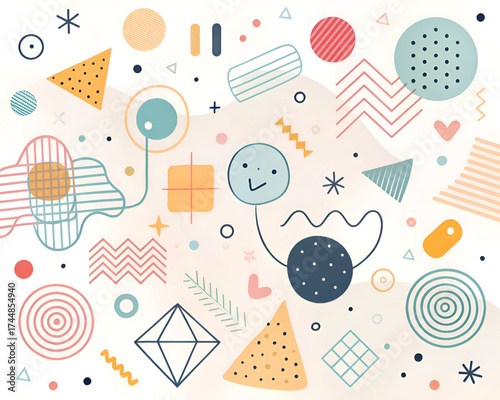 Abstract Geometric Shapes. Modern Art Background Design