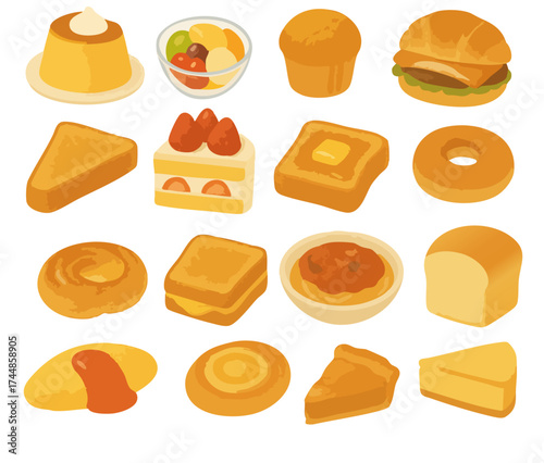 Cafe Dessert Icon Set