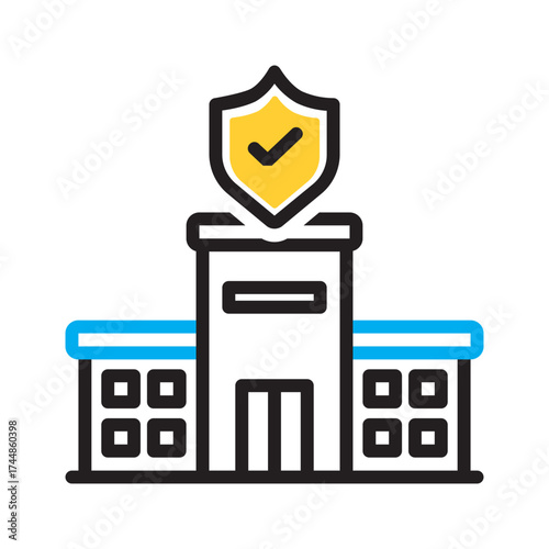 Vector multi color icon for Insurance agency