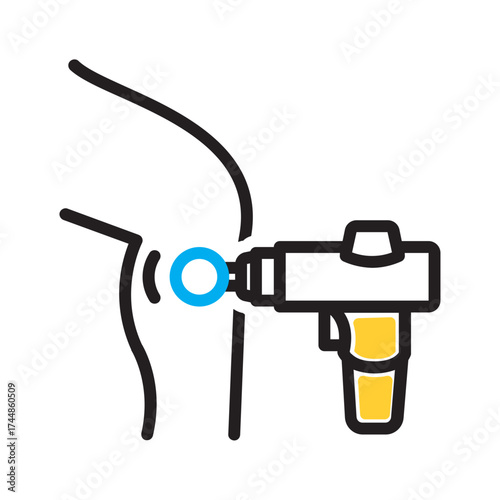 Vector multi color icon for Vibration massage
