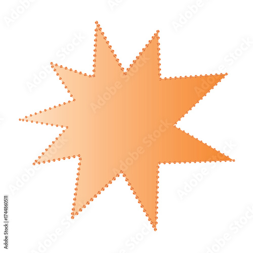 3D golden realistic star isolated on white background. Festive holiday icon. Celebration concept, metallic gold shape. Invitation mock up.