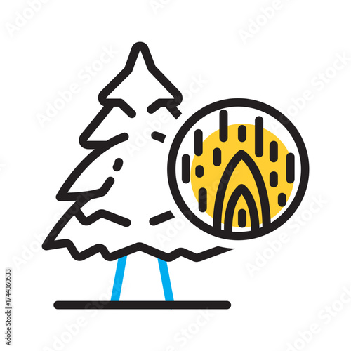 Vector multi color icon for Beechwood