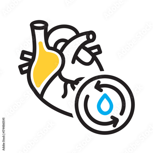 Vector multi color icon for Blood circulation