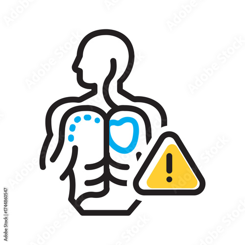 Vector multi color icon for Circulatory disorder