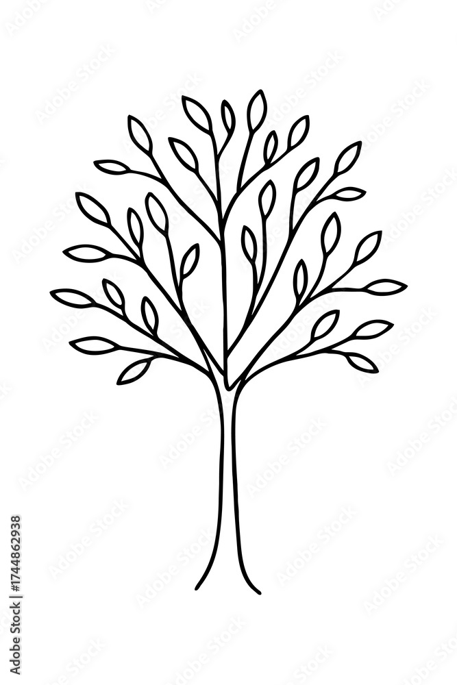 Obraz premium vector tree silhouette