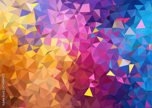 abstract colorful low poly background, abstract geometric background, abstract triangle background