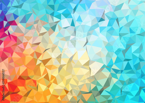 abstract colorful low poly background, abstract geometric background, abstract triangle background