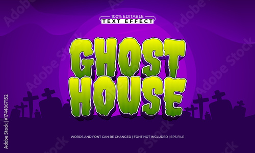 ghost house editable text effect
