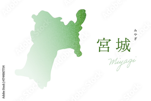 宮城県 地図 Miyagi map ノイズグラデーション テクスチャ