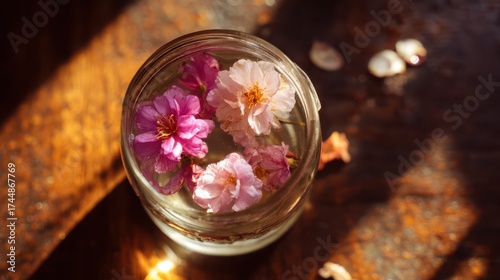 Captivating floral arrangement indoor setting nature image natural light top-down view aesthetic beauty