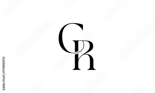 CR initial letters, monogram logo