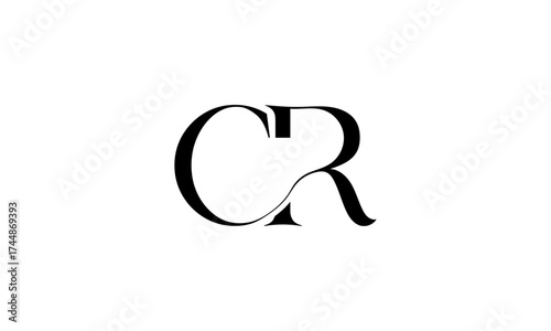 CR initial letters, monogram logo