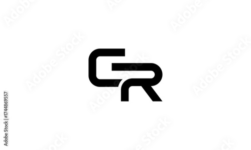 CR initial letters, monogram logo