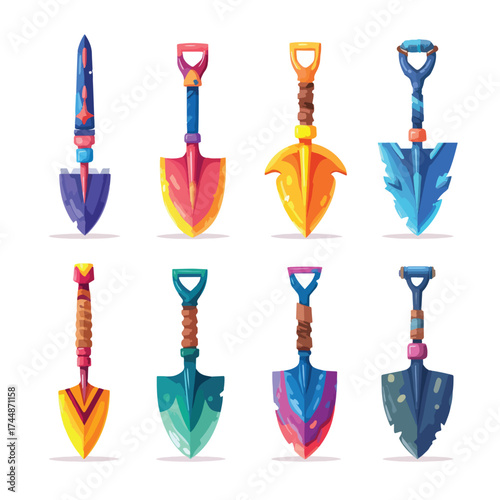 Sharp shooter shovel illustration on white background