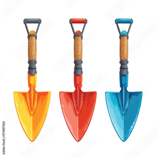 Sharp shooter shovel illustration on white background