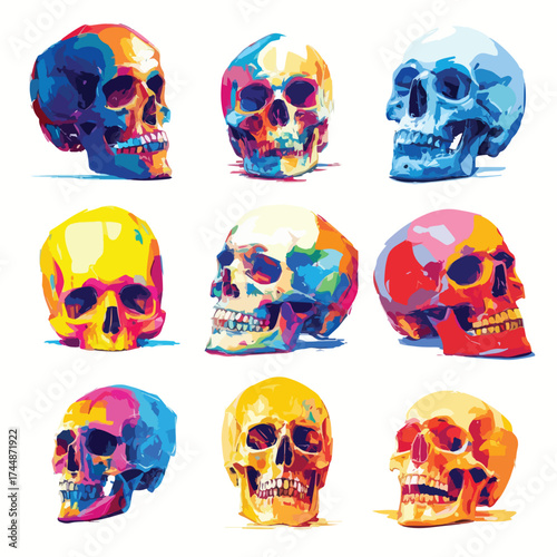 Isolated skull graphic design element