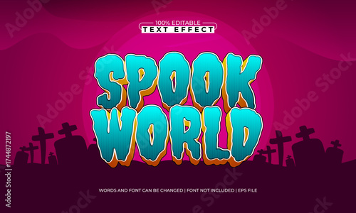 spook world editable text effect