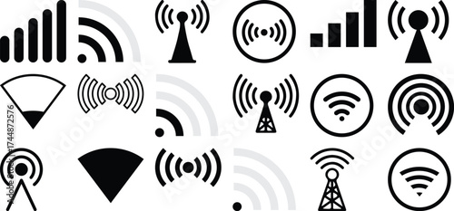 Collection of Wi-Fi and Signal Strength Icons