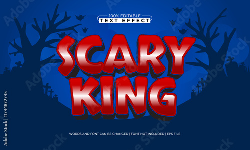 scary king editable text effect