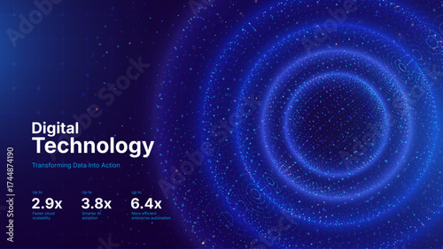 Big Data Blue Futuristic Sphere Globe Connection Networks. Neural Network Communication. Big Data Cyber Space. Hi Tech Business Data Flow Analytics Vector Illustration.