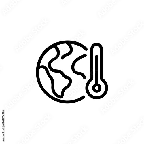 Climate Change Line Icon