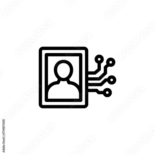 Digital Twin Line Icon