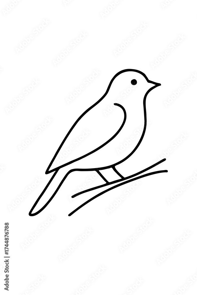 Obraz premium vector illustration of a bird