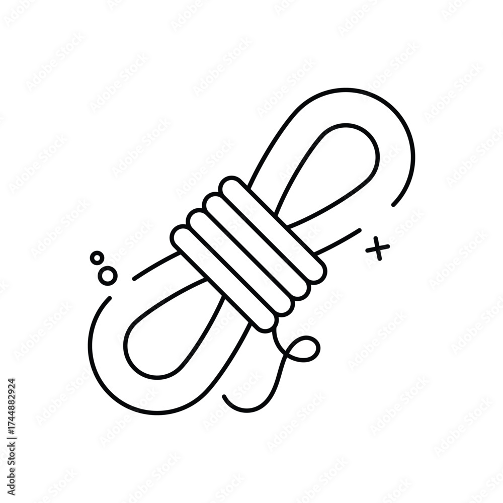 Obraz premium Rope Icon vector