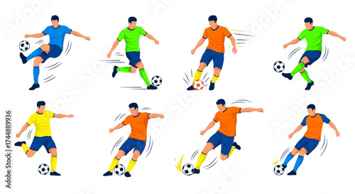set of soccer players