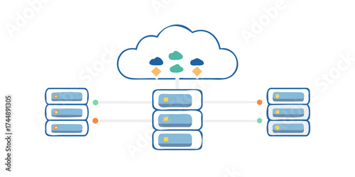 cloud computing concept illustration