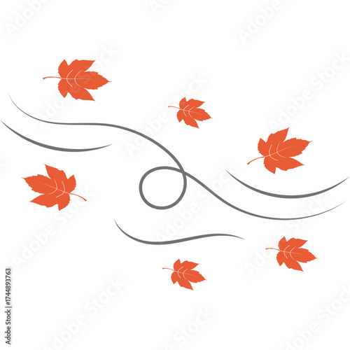 Autumn Leaves Blowing
