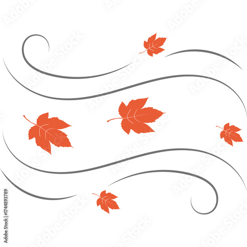 Autumn Leaves Blowing