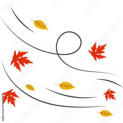Autumn Leaves Blowing