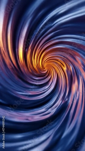 Abstract Swirling Vortex of Light and Color in Motion.