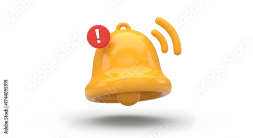 Notification bell alert icon reminder symbol message attention graphic