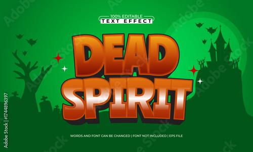 dead spirit editable text effect