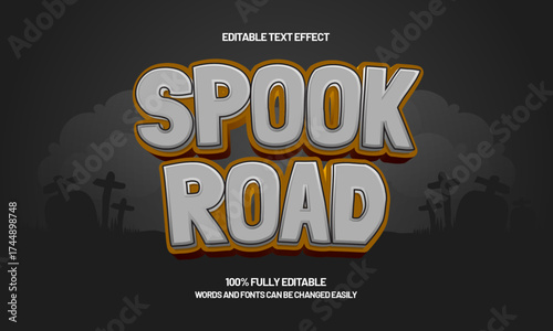 spook road editable text effect