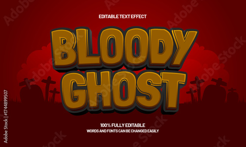 bloody ghost editable text effect