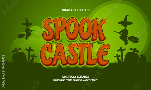 spook castle editable text effect