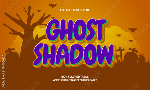 ghost shadow editable text effect
