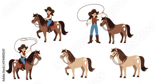 Adventures of a cowgirl with her horse on a ranch.