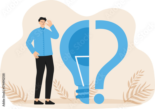 Business problem and idea,decision making and solution, job and career path concept
