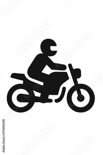 Dynamic silhouette of a cyclist riding a bicycle in motion