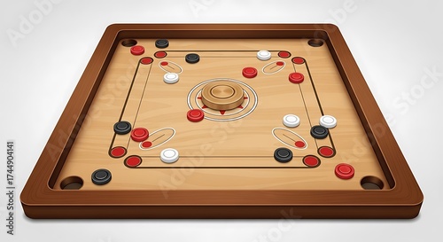 Carrom Board Game - A Classic Indian Tabletop Game of Skill and Strategy.