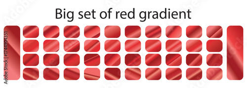Metallic red or copper gradients big set. Vector collection gradients, red gradient set. beautiful gradients backgrounds set Vector gradients. Big red set of bright vector colorful watercolor .