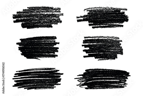 Set of brush paint stroke texture swatch Hand painted background Ink scribble dab clipart Paint smudge for tags and stamps design